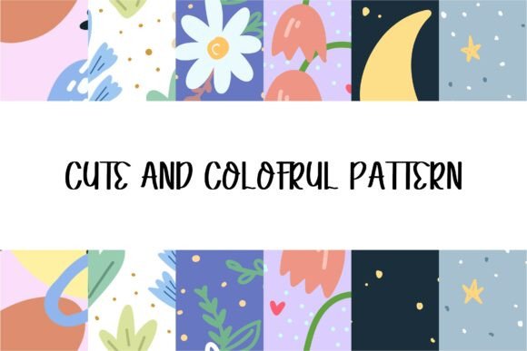 Download Colorful Flower and Heart Patterns - Colorful Collection