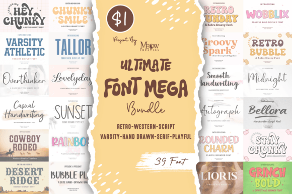 Download Ultimate Font Mega Bundle - Mega bundle Collection