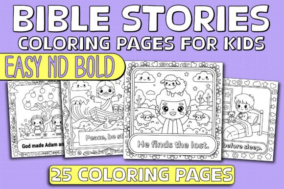 Download BIBLE COLORING BOOK Cute Easy Bold Kids - Bible coloring book Collection