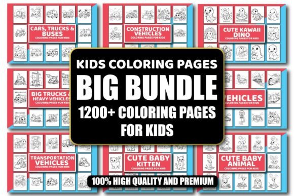 Download Kids Coloring Mega Bundle 1200+ Pages - Mega bundle Collection