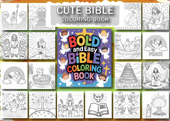 Download Bold and Easy Bible Coloring Book Kids - Bible coloring book Collection