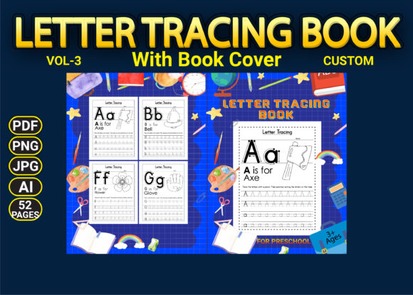 Download Letter Tracing Book with Cover Vol-3 - Premium Resources