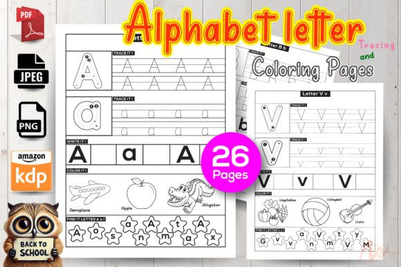 Download Alphabet Letter Tracing &amp; Coloring Pages - Premium Resources